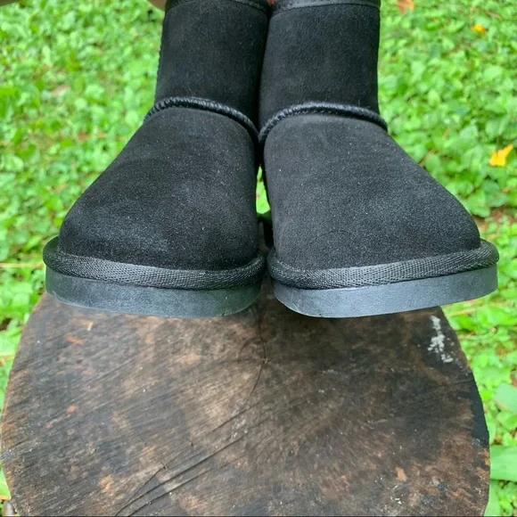 ZGR Classic Winter black suede snow ankle boots 7 - Picture 6 of 16